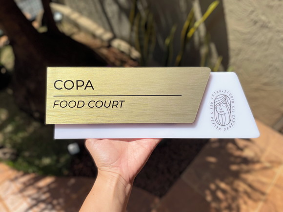 Placa de Identificação de Sala - Modelo Onix Acrílico