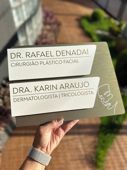Placa de Identificação de Sala - Modelo Onix Acrílico Dupla