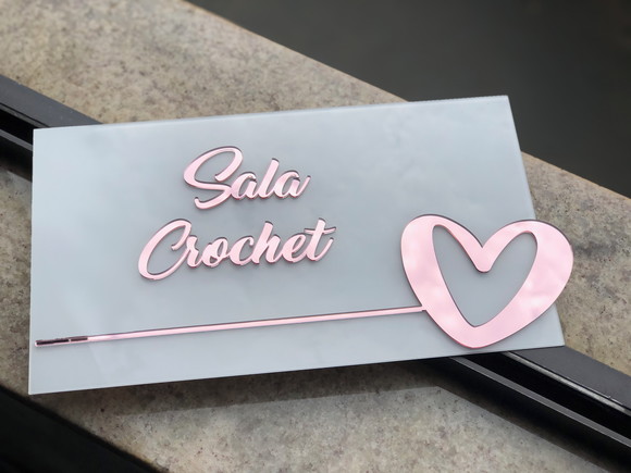 Placa de Identificação de Sala -modelo Granada Personalizado