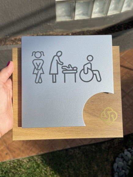 Placa de Identificação de Sala-modelo Ágata mdf Personalizad - Imagem 2