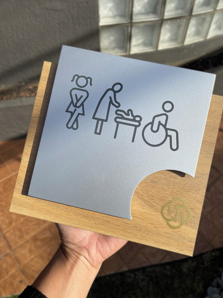 Placa de Identificação de Sala-modelo Ágata mdf Personalizad - Imagem 4