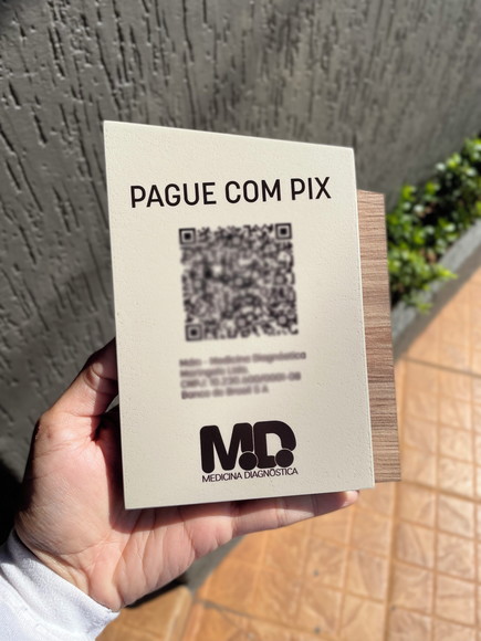 Placa de Pix - Modelo Mini Calcita mdf 6