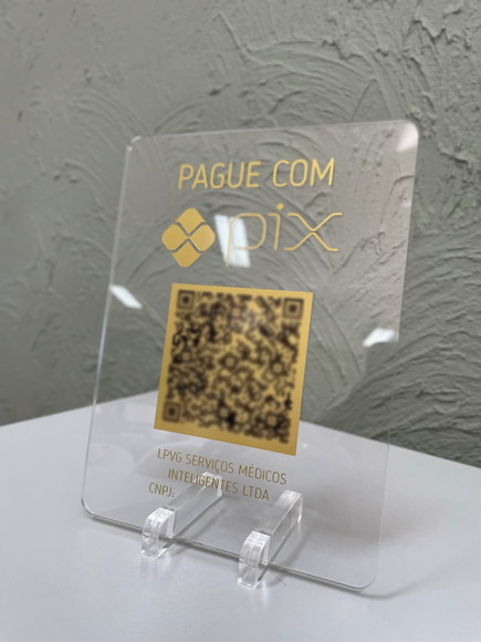 Placa de Pix - Modelo Mini Quartzo Acrílico 6