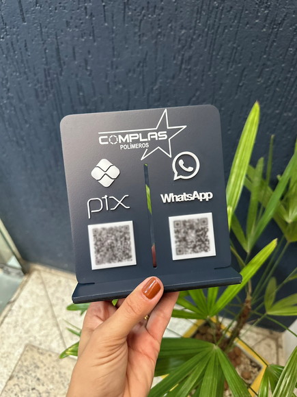 Placa de Pix - Personalizada 1 - Complas Polimero