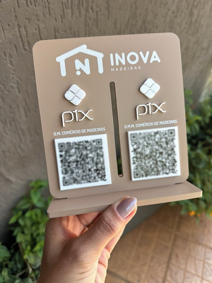 Placa de Pix - Personalizada 1 - Inova Madeiras