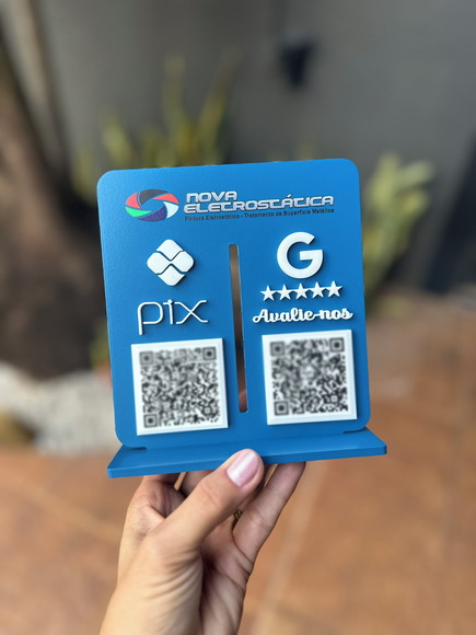 Placa de Pix - Personalizada 1 - Nova Eletrotástica