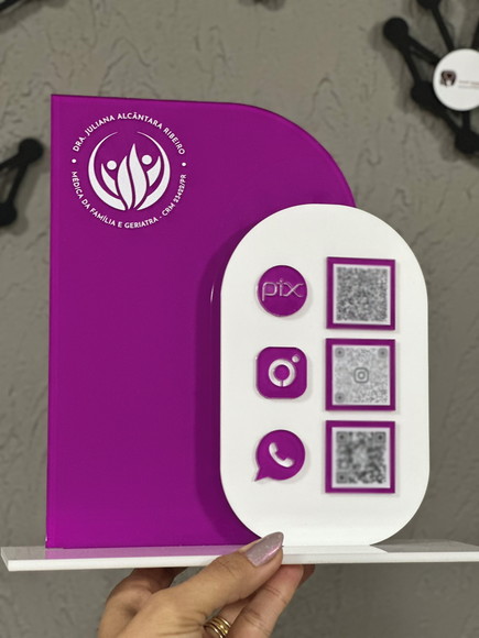 Placa de Pix - Personalizada 2- Dr Juliana Medica da Familia