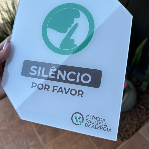 Placa de Silêncio Acrilica - 30x20 - Imagem 5