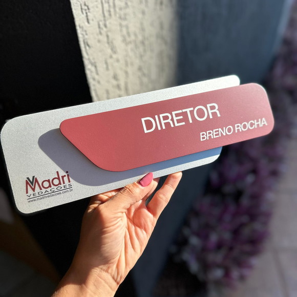 Placa Identificação de Sala - Modelo Adamantium