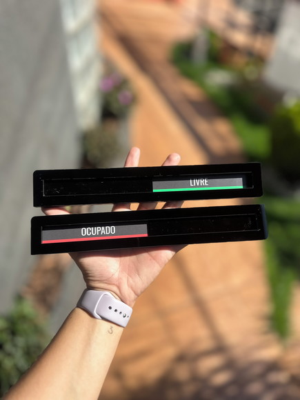 Placa Identificação Porta - Livre Ocupado