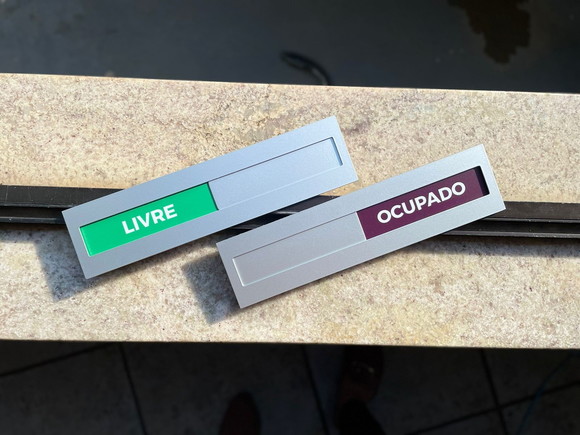Placa Identificação Porta - Livre Ocupado