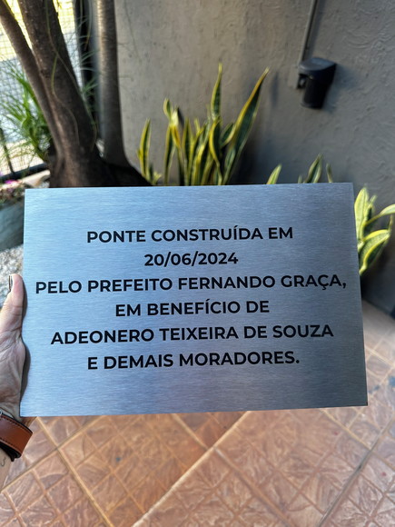 Placa Inox com Impressão Uv - 30x20