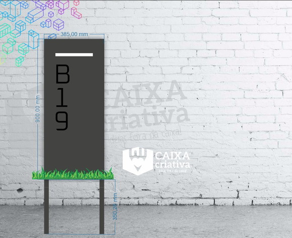 Totem Residencial Acm - 38,5x90 Pé para Jardim
