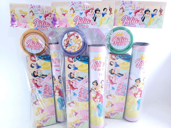 Kit Diversão Princesas com Vareta Dominó e Ioiô Lembrancinha