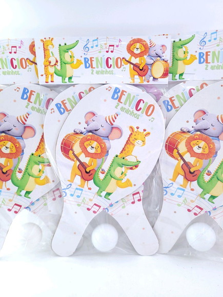 Raquete Personalizada Banda dos Animais Lembrancinha