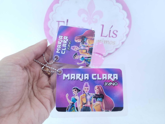 Kit Chaveiro para Mochila e Lancheira Guerreiras do Kpop