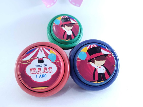 Ioiô Personalizado Circo Menino Lembrancinha