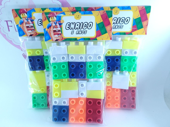 Blocos de Montar Personalizado no Saquinho Lego