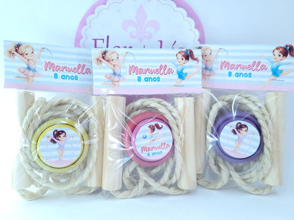 Kit Divertido Ginástica Rítmica Lembrancinha Corda e Ioiô