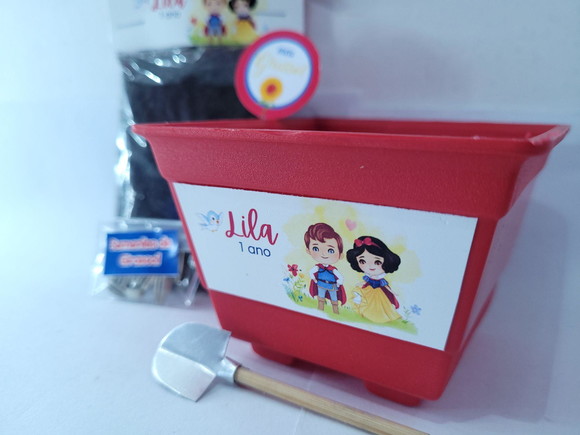 Lembrancinha Personalizada Kit Plantação Branca de Neve