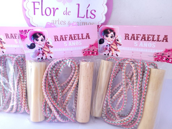 Pula Corda Personalizado Boiadeira Lembrancinha Fazendinha