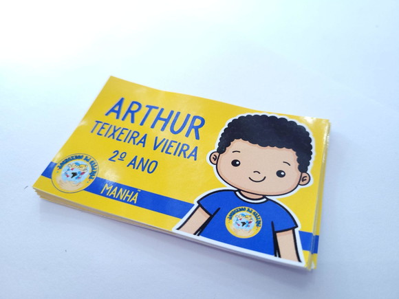 Etiqueta Escolar para Cadernos e Livros Menino 20 Unidades
