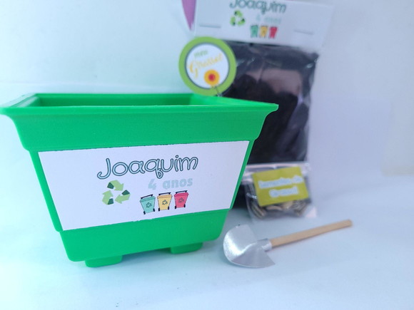 Kit Ecológico Plantio Meio Ambiente Reciclagem Lembrancinha