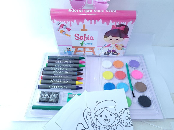 Maleta Estojo Pintura Arte Pintando o Sete Menina