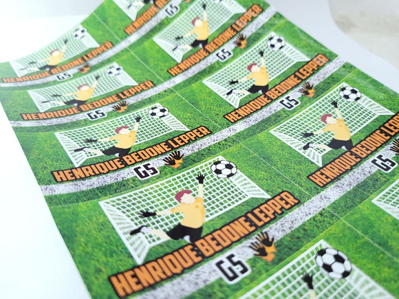 Etiqueta Escolar para Caderno Goleiro Futebol