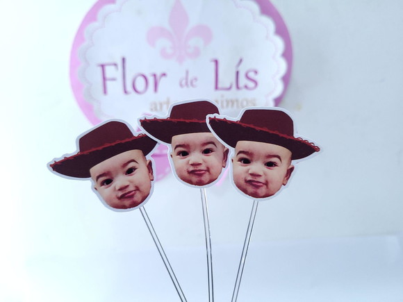 Topper de Doce Rostinho do Bebê Chapéu Toy Story
