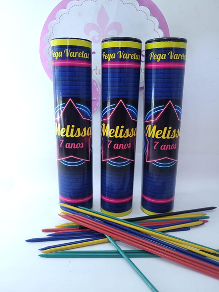 Pega Varetas Personalizado Lembrancinha Festa Neon
