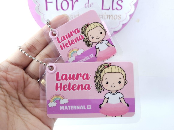 Chaveiros Menina para Mochila e Lancheira Escolar