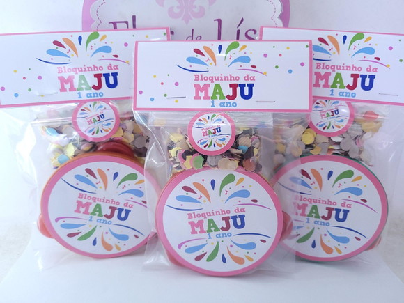 Kit Pular Carnaval Pandeiro Pequeno e Confetes Bloquinho