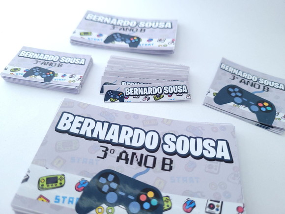Kit Etiquetas Adesivas Escolares Video Game Volta às Aulas