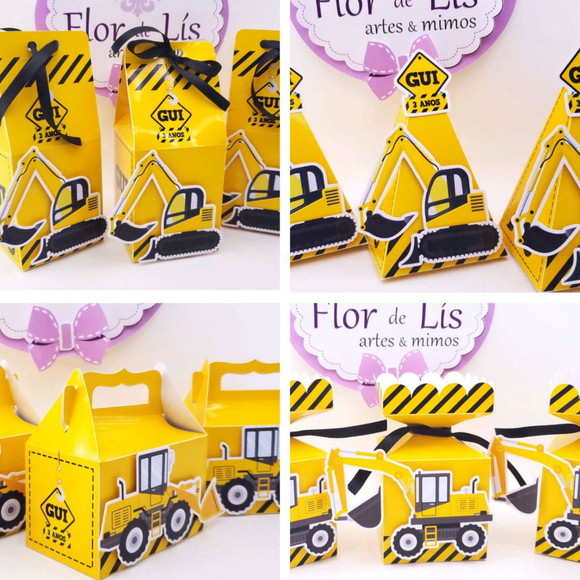 Kit 40 Caixas Tratores Obras e Construções Personalizada