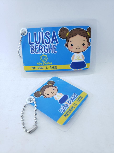 Tag Chaveiro Escolar Menina para Mochila e Lancheira - Imagem 3