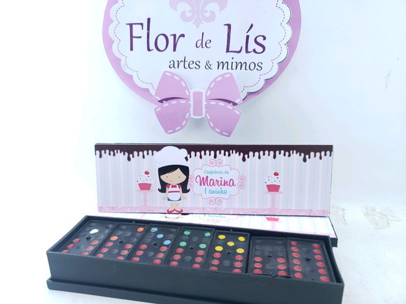 Dominó Personalizado Confeitaria Menina Docinho