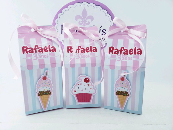 Caixa Milk Personalizada Confeitaria Sorvete e Cupcake