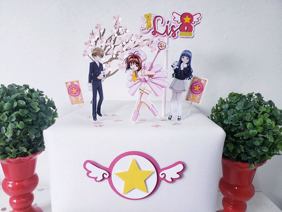 Cake Topper Sakura Card Captors Luxo Topo Bolo