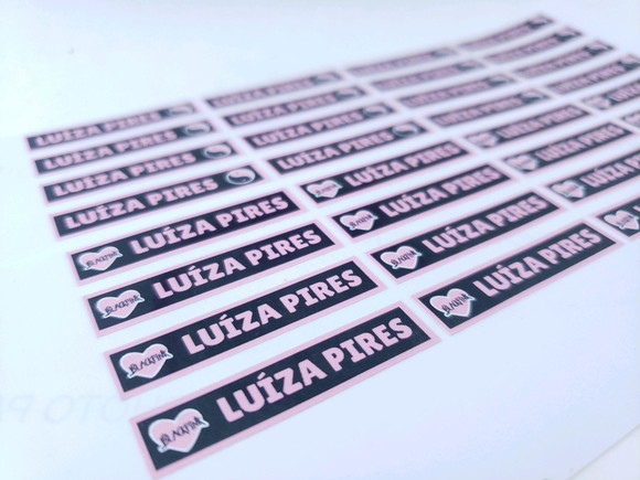 Etiquetas Lápis Escolar Black Pink