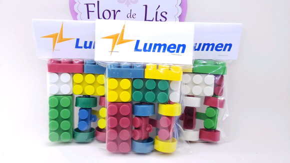 Blocos de Montar Lego Brinde Dia das Crianças Logo Empresa