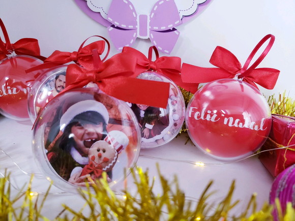 Bola de Natal Personalizada com Foto