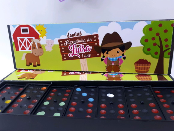 Dominó Personalizado Fazendinha Menina