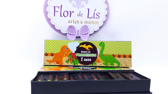 Dominó Personalizado Dinossauro Cute