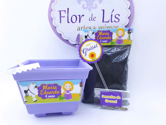 Kit Plantação Ecológico Rapunzel Enrolados