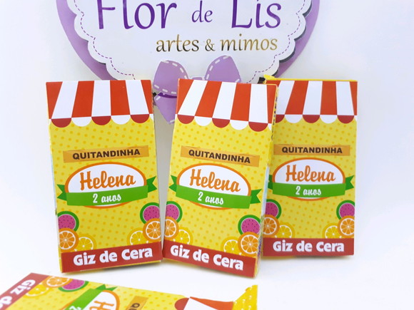 Giz 6 Cores Quitandinha Frutas