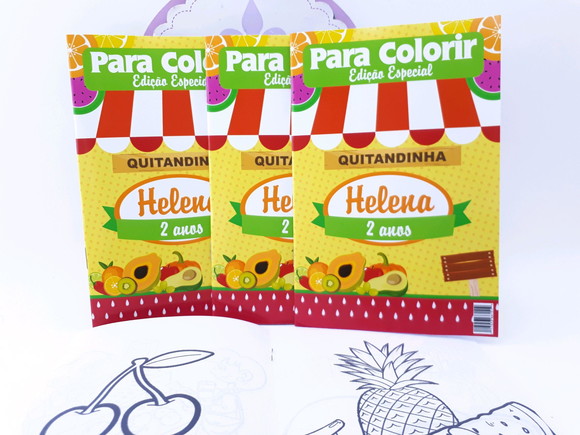 Revistinha Colorir Quitandinha Frutas