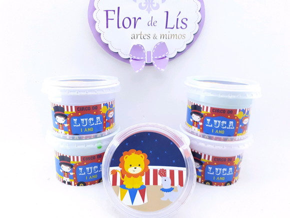 Geleca Personalizada Circo Vintage Lembrancinha