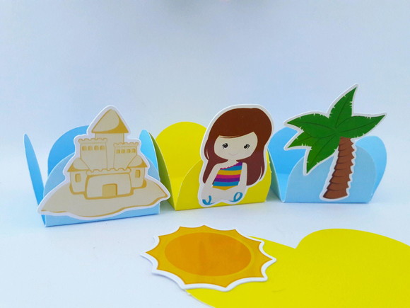 Forminha de Doces Festa Verão Personalizados Praia 20unid