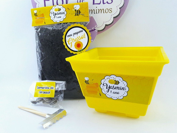 Kit Plantação Jardim das Abelhas Lembrancinha Abelhinha